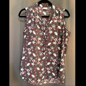 Cabi grey blouse with flowers